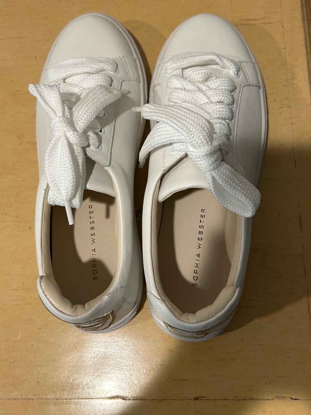 Sophia Webster Bibi butterfly leather sneaker in size 37